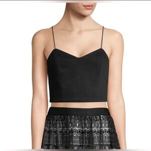 NWT Alice + Olivia ARCHER CROPPED CAMI Sz L